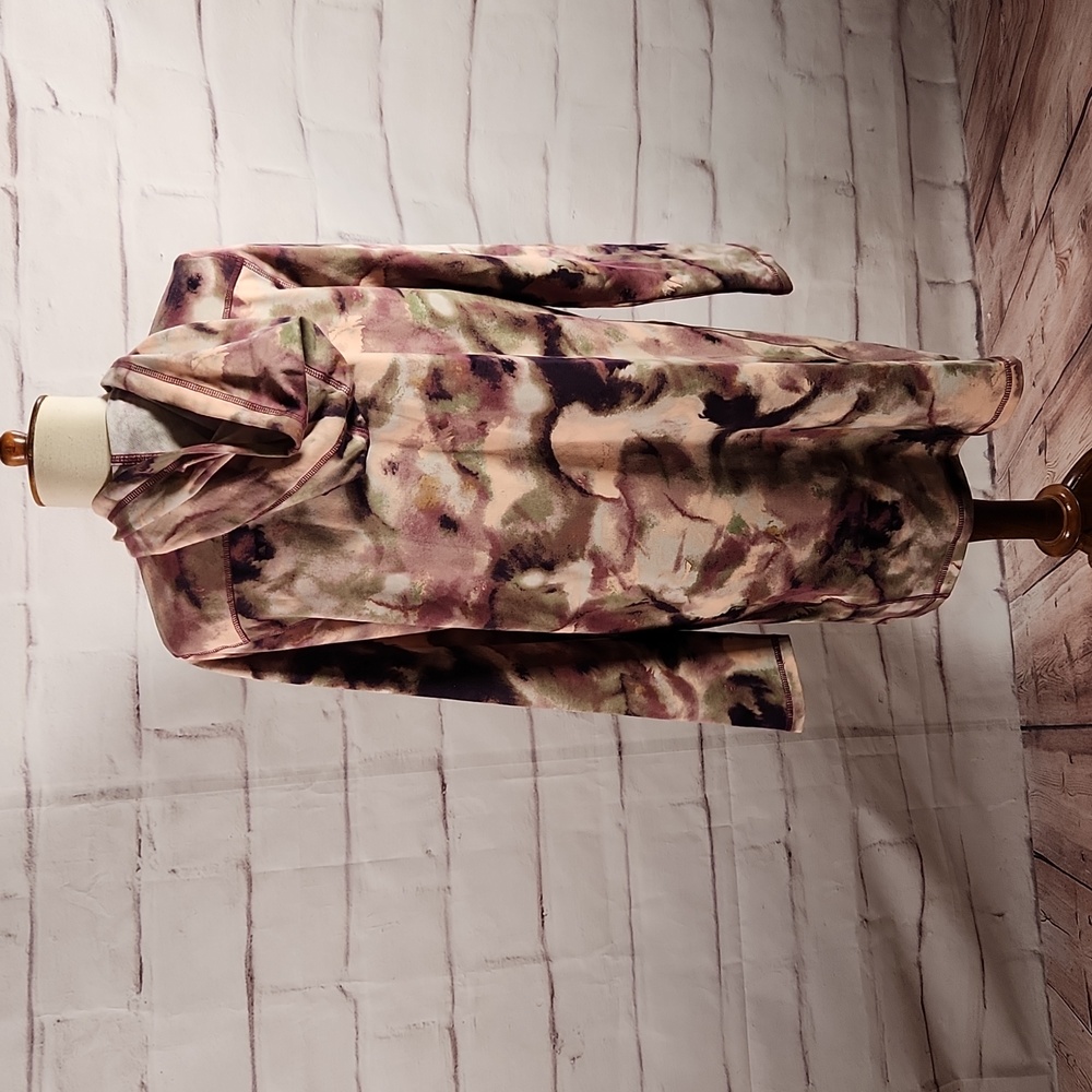 LOGO Lori Goldstein Giselle Tie-Dye Hooded Zip Tunic Jacket - Picture 9 of 12